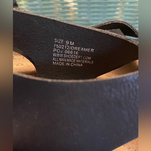 NWOT Jessica Cline Black Wedge Sandals - Picture 3 of 7